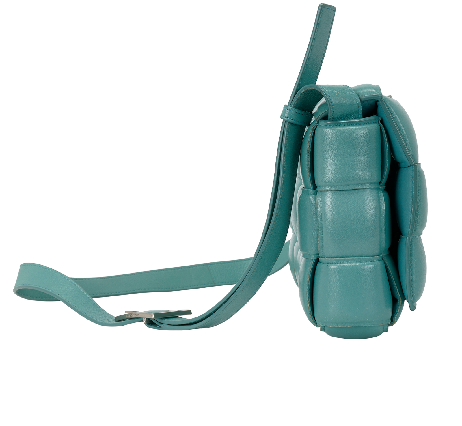 Padded Cassette, &pound;750, Handbags, Blue, Leather, Side view